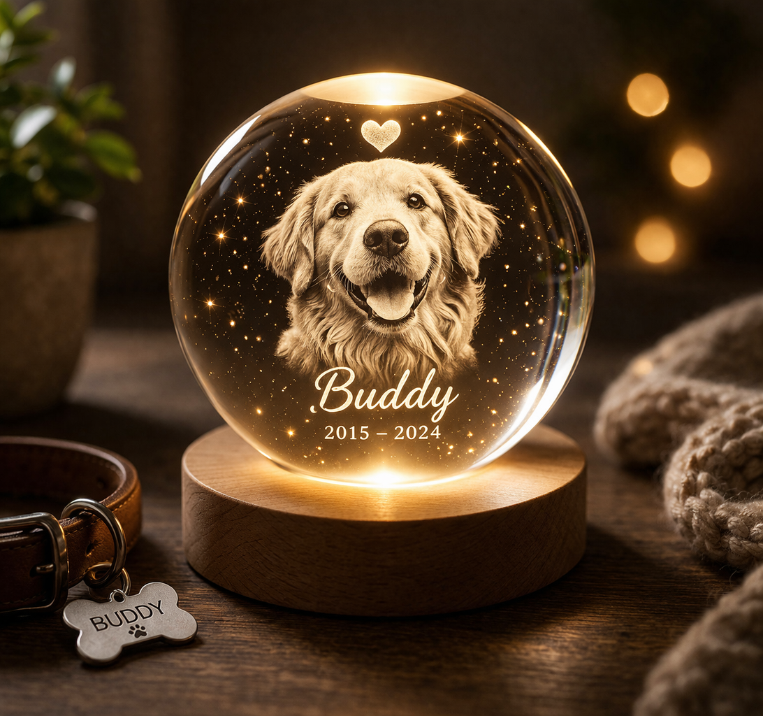 Personalized 3D Crystal Photo Engraving – Custom Keepsake Gift