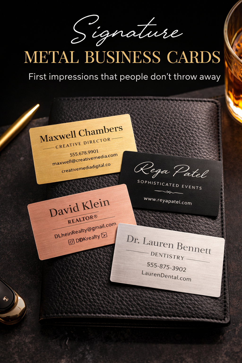 Custom Metal Business Cards – Laser Engraved & Personalized