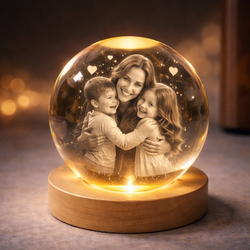 Personalized 3D Crystal Photo Engraving – Custom Keepsake Gift